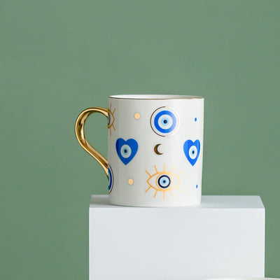 Olivenorma Evil Eye Ceramic Coffee Mug Tea Cup