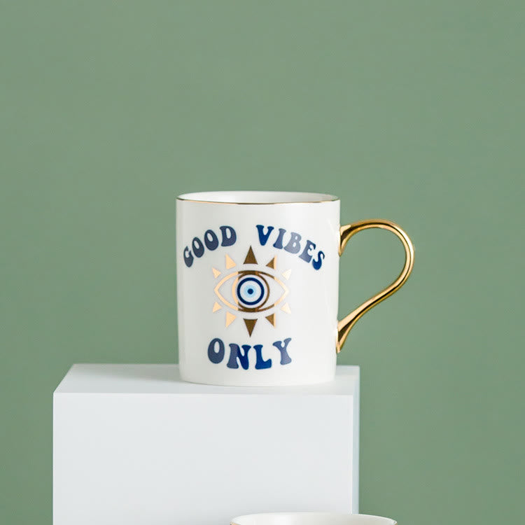 Olivenorma Evil Eye Ceramic Coffee Mug Tea Cup