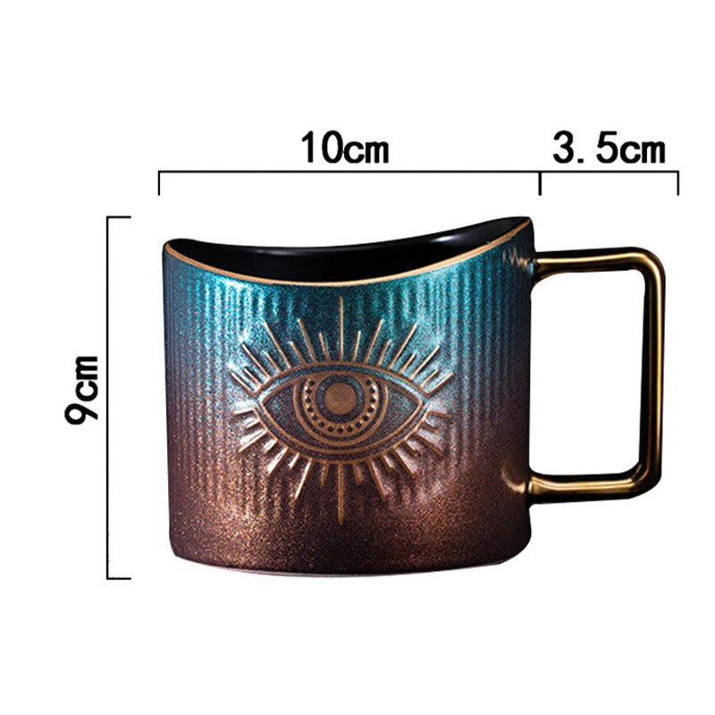 Olivenorma Evil Eye Ceramic Mug Glitter Water Cup