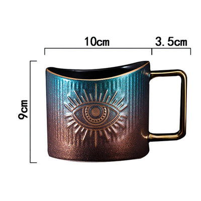 Olivenorma Evil Eye Ceramic Mug Glitter Water Cup