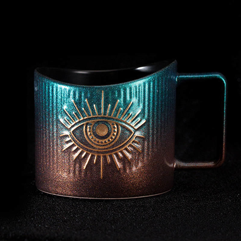 Olivenorma Evil Eye Ceramic Mug Glitter Water Cup