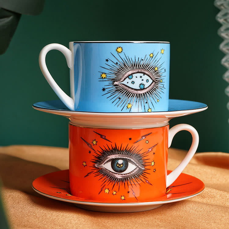 Olivenorma Turkish Evil Eye Ceramic Mug Set Cup