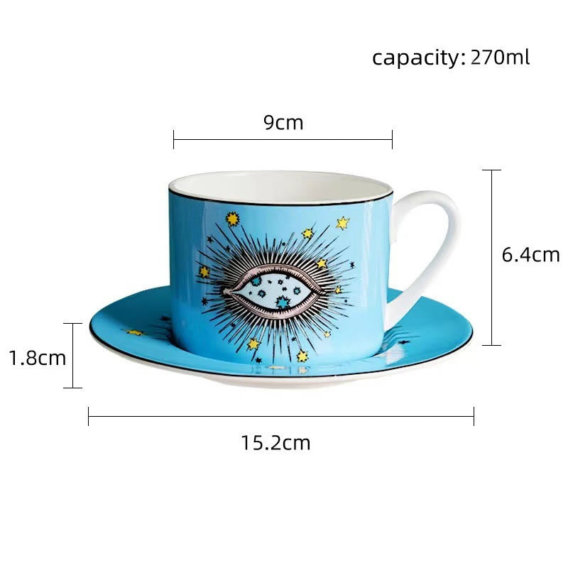 Olivenorma Turkish Evil Eye Ceramic Mug Set Cup