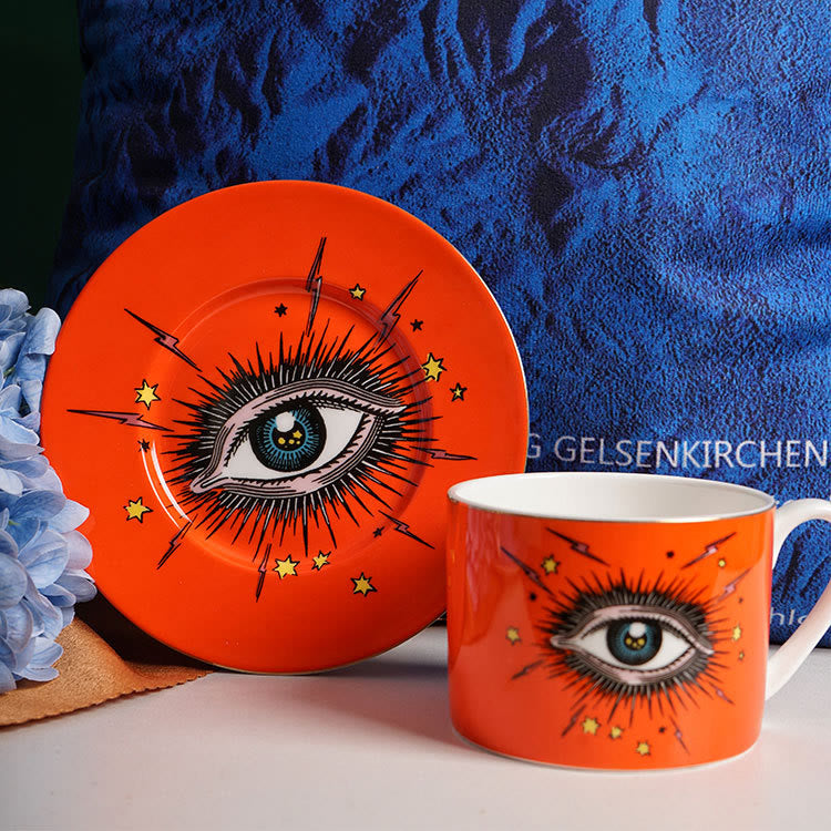 Olivenorma Turkish Evil Eye Ceramic Mug Set Cup