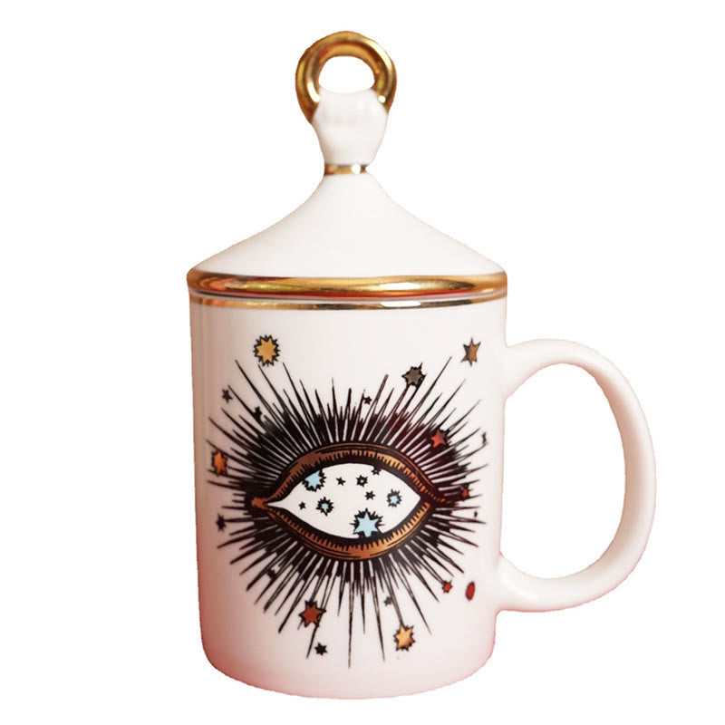 Olivenorma Creative Evil Eye Coffee Mug with Cup Lid