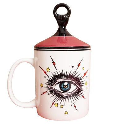 Olivenorma Creative Evil Eye Coffee Mug with Cup Lid