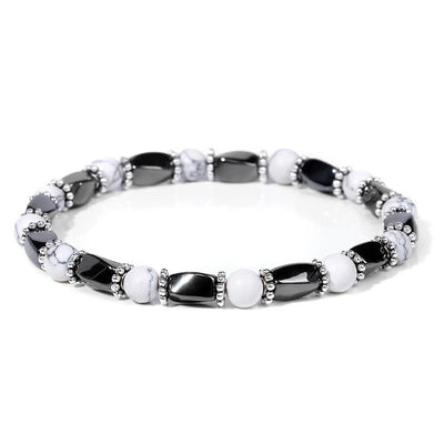 Olivenorma Natural Hematite Crystal Beads Beaded Bracelet