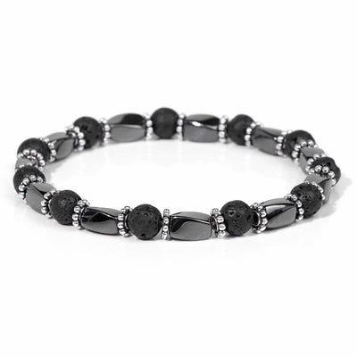 Olivenorma Natural Hematite Crystal Beads Beaded Bracelet