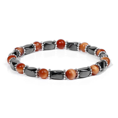 Olivenorma Natural Hematite Crystal Beads Beaded Bracelet