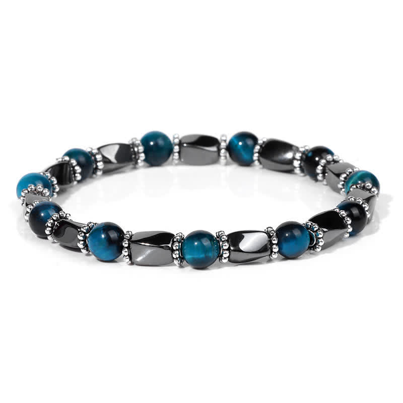 Olivenorma Natural Hematite Crystal Beads Beaded Bracelet