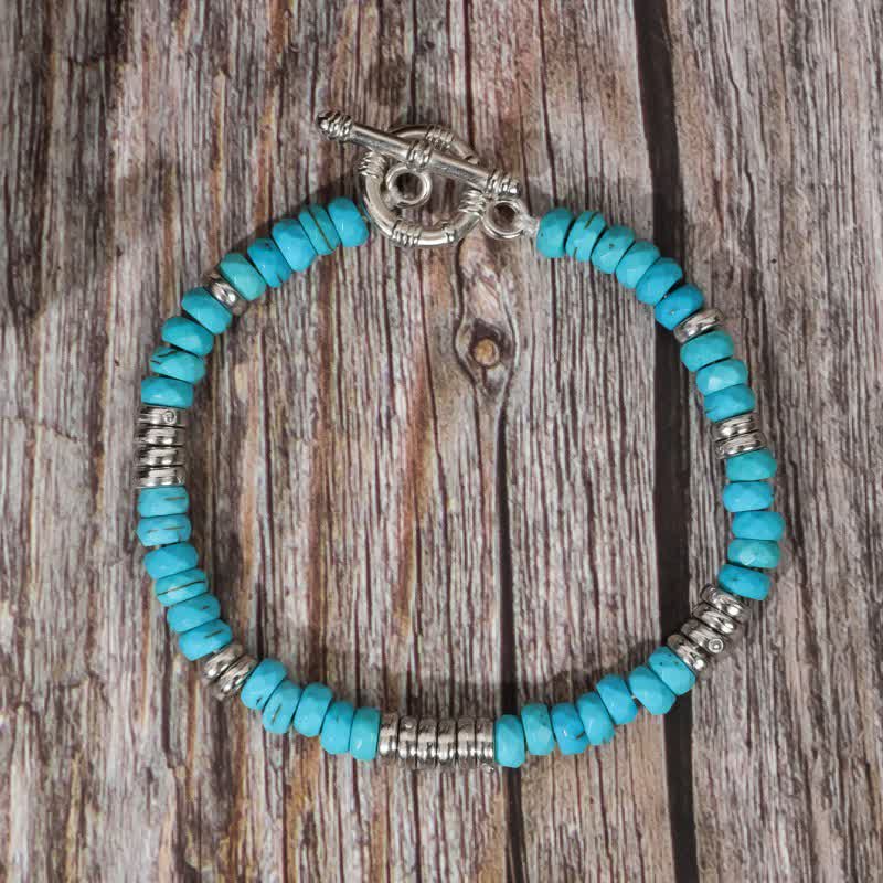 Olivenorma Retro Bohemia Turquoise Beaded Bracelet