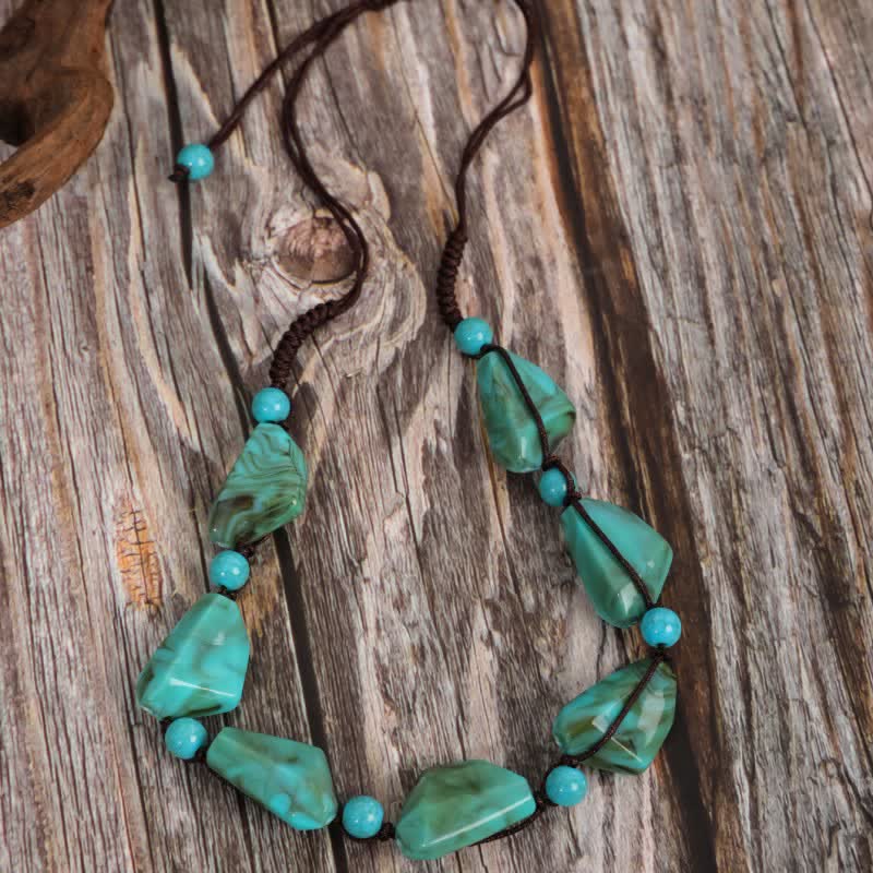 Olivenorma Bohemia Turquoise Beaded Necklace