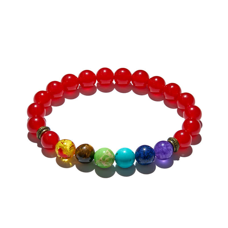 Olivenorma Chakra Red Agate Bracelet