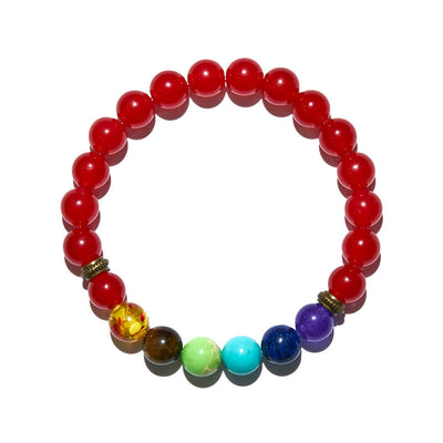 Olivenorma Chakra Red Agate Bracelet