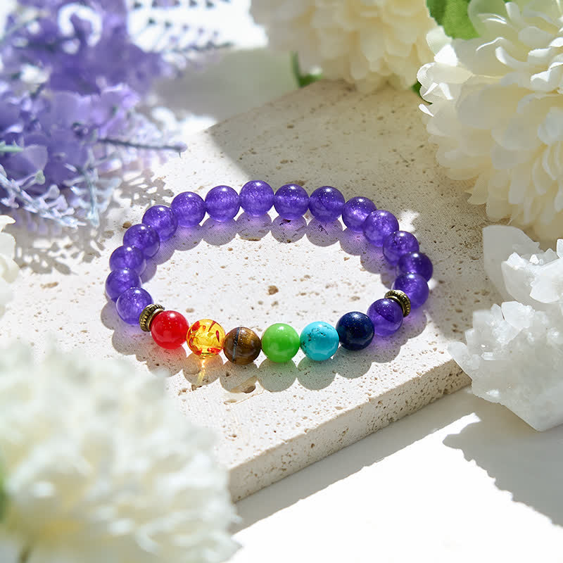 Olivenorma Chakra Amethyst Bracelet