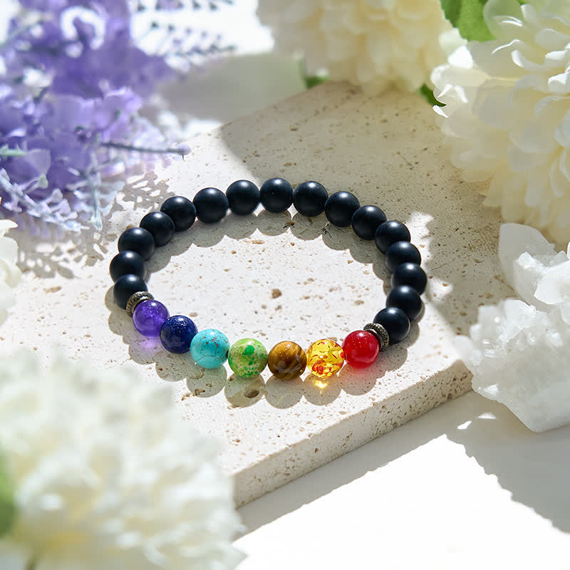 Olivenorma Chakra Black Onyx Bracelet