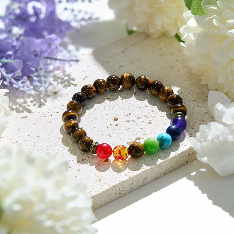 Olivenorma Chakra Tiger Eye Bracelet