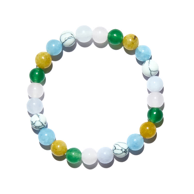 Olivenorma 8mm Multicolor Natural Stone Beaded Bracelet