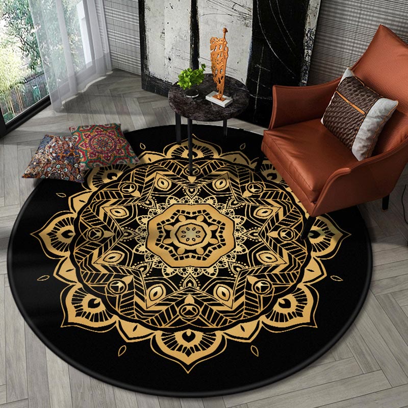 Olivenorma Boho Round Area Rug Mandala Carpet