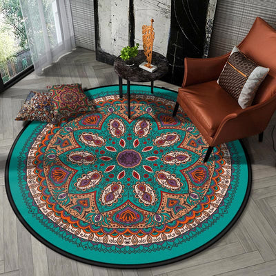 Olivenorma Boho Round Area Rug Mandala Carpet