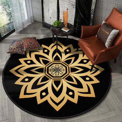 Olivenorma Boho Round Area Rug Mandala Carpet