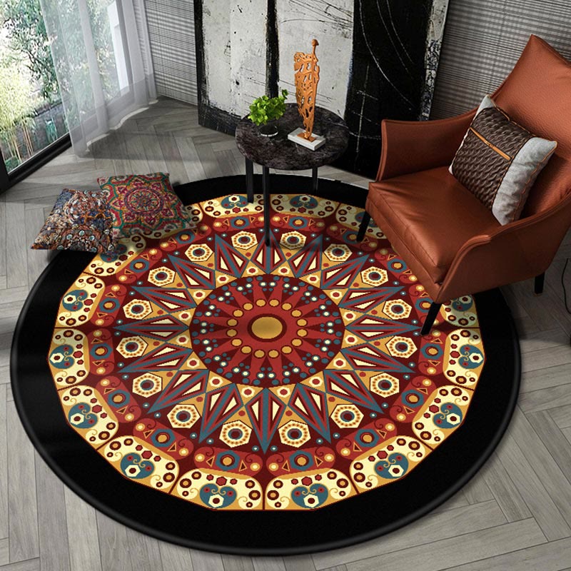 Olivenorma Boho Round Area Rug Mandala Carpet