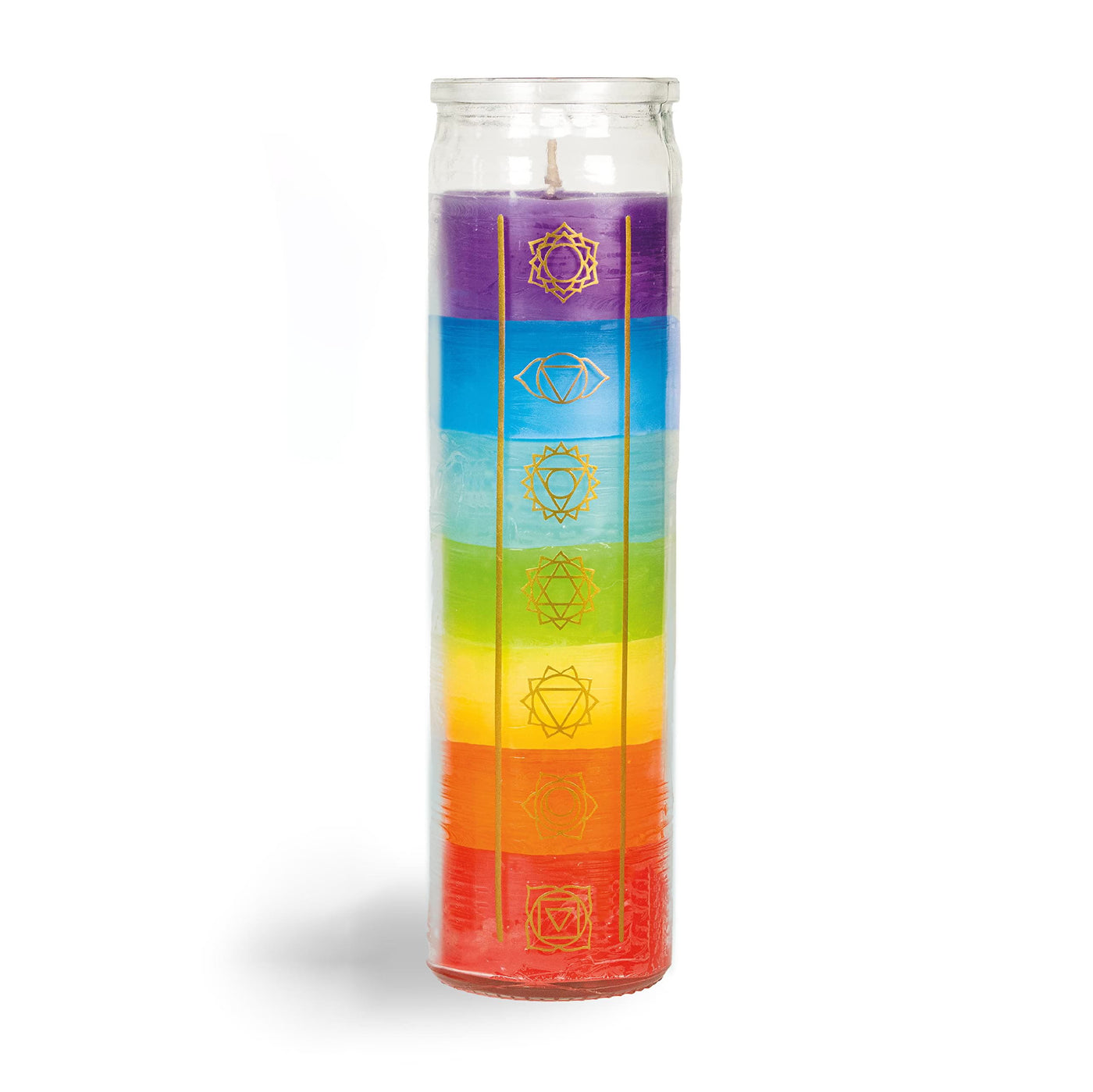 Olivenorma 7 Chakra Candle Devotional Candle with Clear Jar