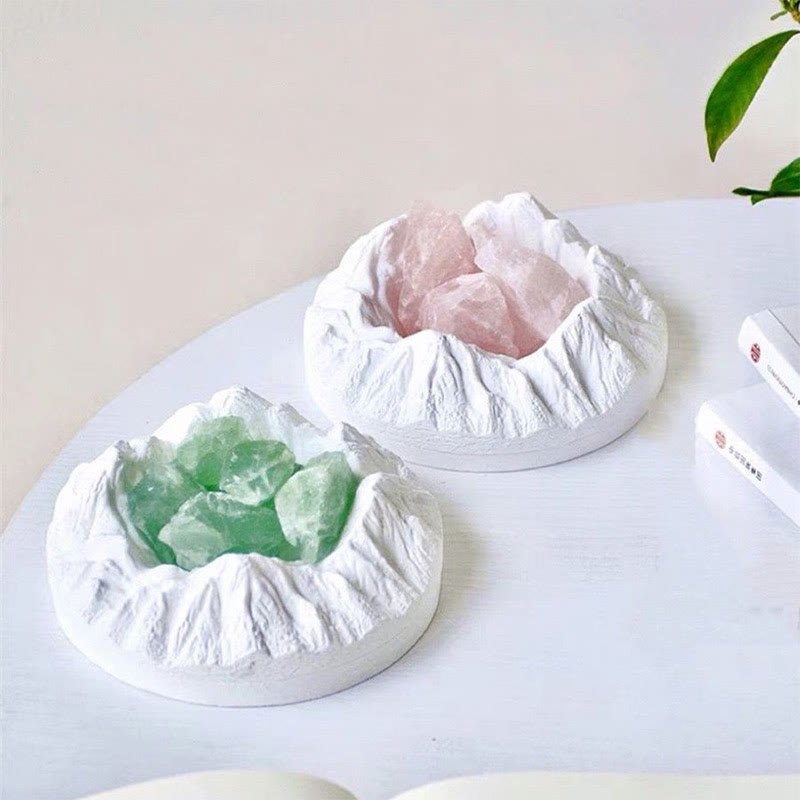 Olivenorma Mountain Shaped Healing Crystal Aromatherapy Candle