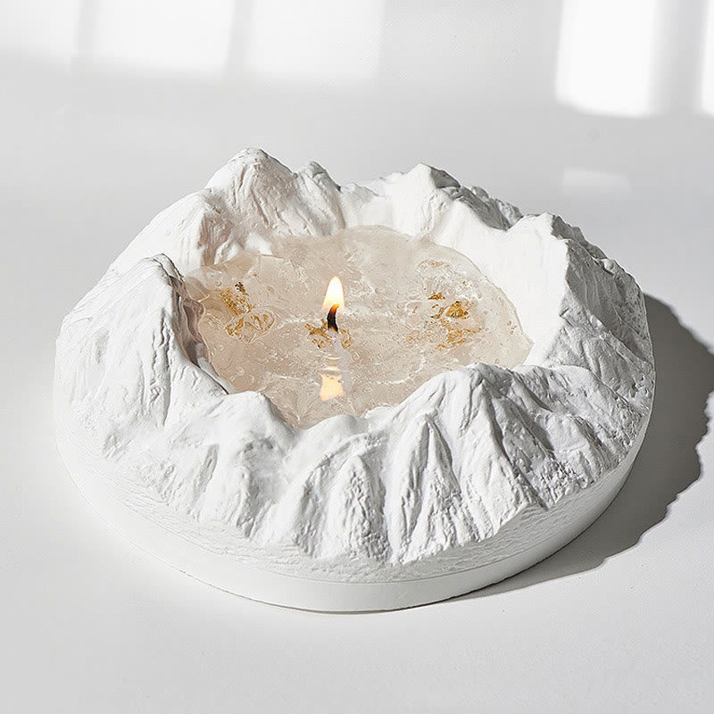 Olivenorma Mountain Shaped Healing Crystal Aromatherapy Candle