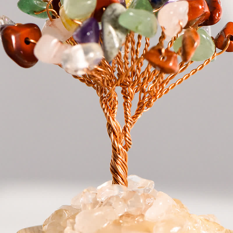 Olivenorma Natural Crystal Gravel Glass Cover Feng Shui Tree