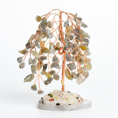 Olivenorma Natural Crystal Base Willow Feng Shui Tree