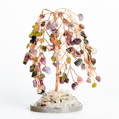 Olivenorma Natural Crystal Base Willow Feng Shui Tree