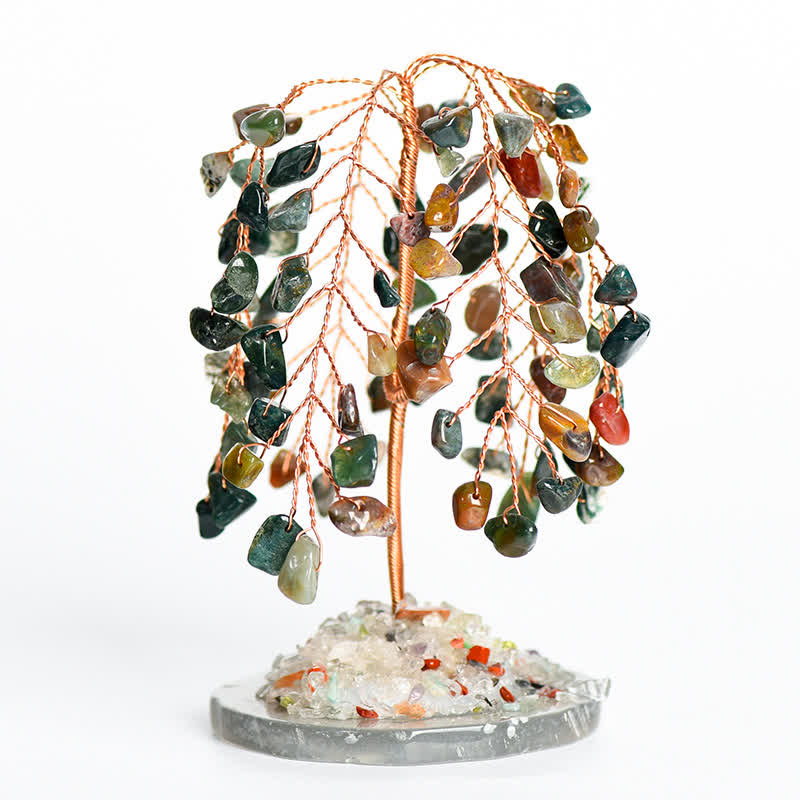 Olivenorma Natural Crystal Base Willow Feng Shui Tree