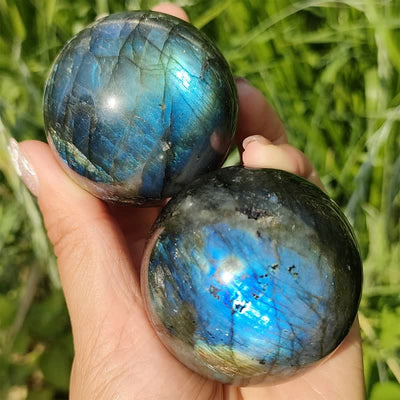 Olivenorma Natural Labradorite Crystal Sphere