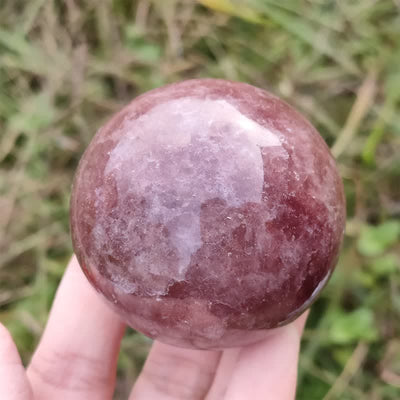 Olivenorma Natural Strawberry Quartz Crystal Sphere