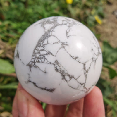 Olivenorma Natural White Turquoise Crystal Sphere