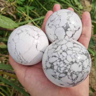 Olivenorma Natural White Turquoise Crystal Sphere