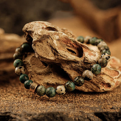 Olivenorma 6mm Natural Stone Men's Beaded Bracelet