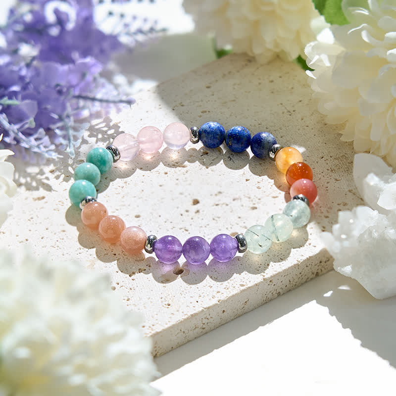 Olivenorma 8mm Various Natural Crystal Beads Women Bracelet