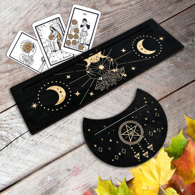 Olivenorma Wooden Moon Phase Tarot Card Stand Holder