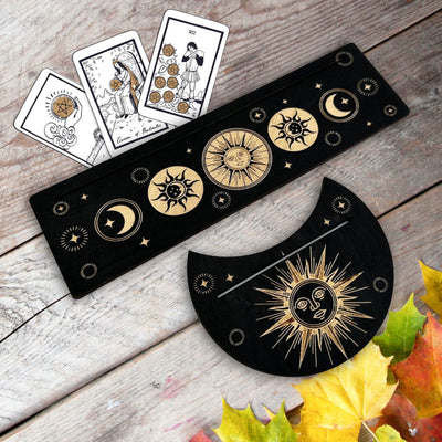 Olivenorma Wooden Moon Phase Tarot Card Stand Holder