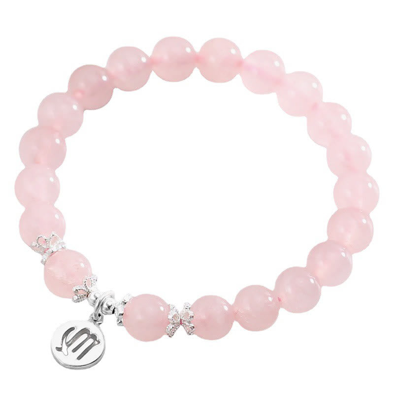 Olivenorma Natural Rose Quartz Zodiac Cute Women's Bracelet