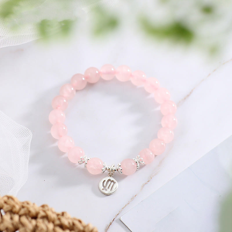 Olivenorma Natural Rose Quartz Zodiac Cute Women's Bracelet