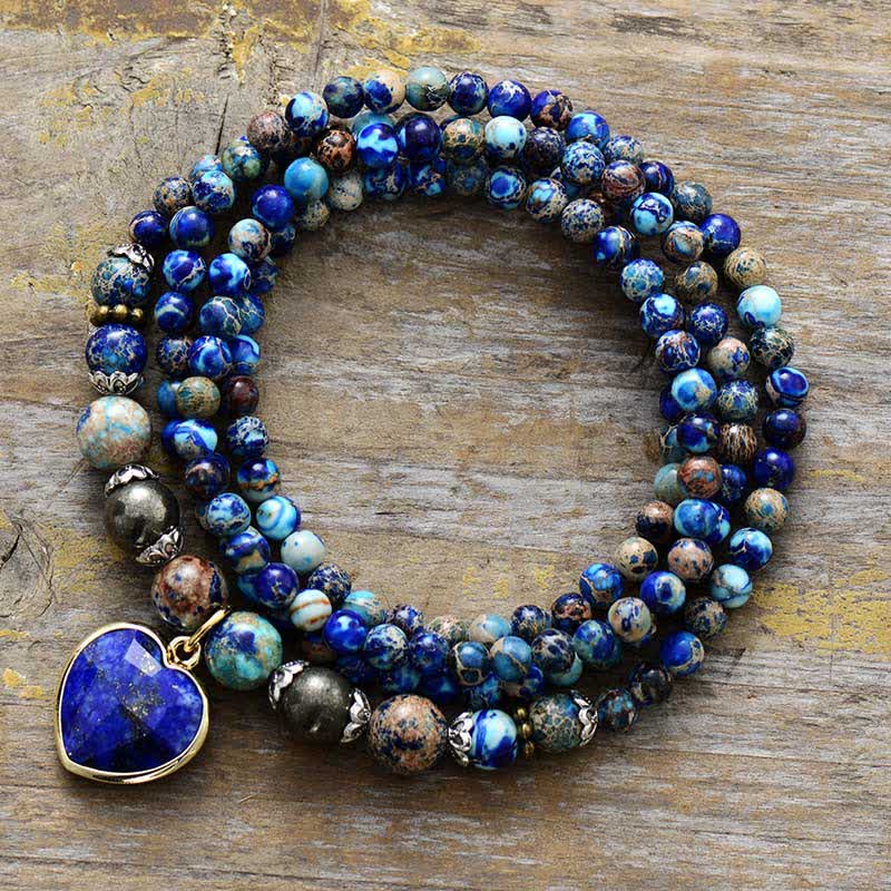 Olivenorma Lapis Lazuli Blue Emperor Stone Multi-layer Bracelet