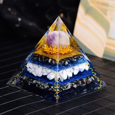 Olivenorma Amethyst Ball Hematite Snowflake Obsidian Orgone Pyramid