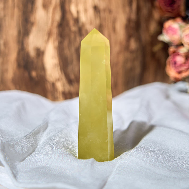 Olivenorma Natural Citrine Obelisk Tower Healing Crystal Wands