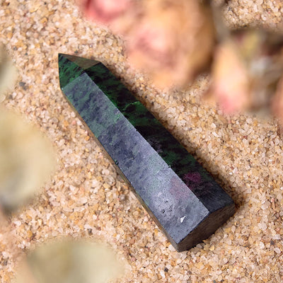 Olivenorma Large Ruby Zoisite Crystal Points Wands Tower