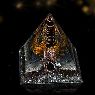 Olivenorma 12cm Natural Stone Energy Healing Orgone Pyramid