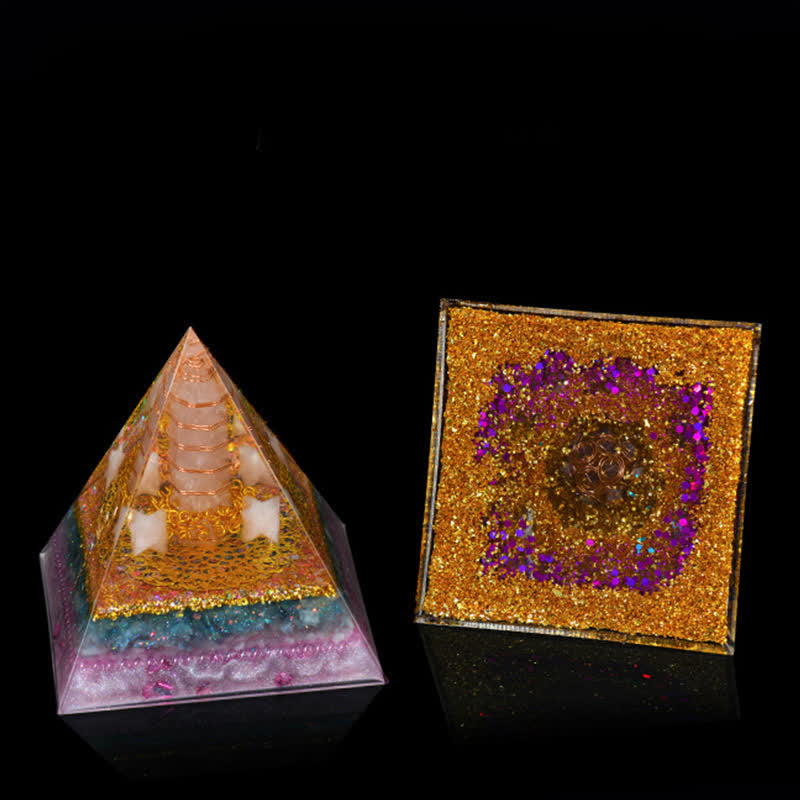 Olivenorma 12cm Natural Stone Energy Healing Orgone Pyramid