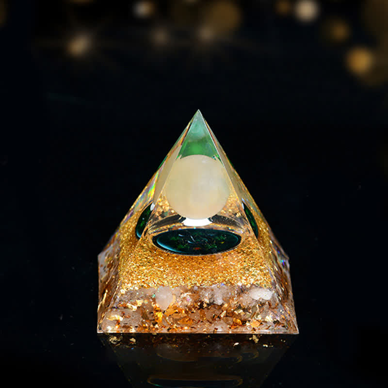 Olivenorma Natural Stone Five Elements Orgone Pyramid